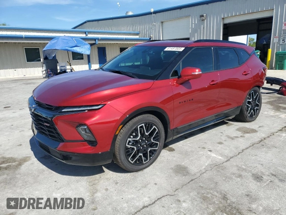 2025 Chevrolet Blazer RS with VIN 3GNKBERS3SS103775, listed as a Copart auction lot 61497805 with 16,242 mi miles and Salvage title. Bid and sale history available at DreamBid. Image 1.