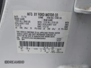 2014 Ford Edge SE с VIN 2FMDK3GC9EBB52003, выставлен на аукционе IAAI как лот 42707898 с пробегом 98 122 миль миль и . История ставок и продаж доступна на DreamBid. Изображение 9.