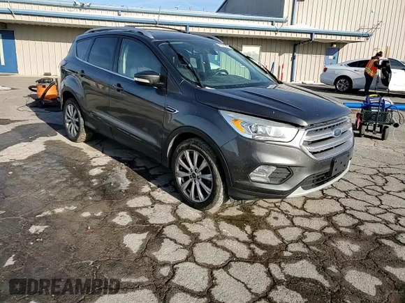 2017 Ford Escape Titanium with VIN 1FMCU0JD6HUB48690, listed as a Copart auction lot 45940845 with 160,296 mi miles and Salvage Title. Bid and sale history available at carsss.com. Image 12.