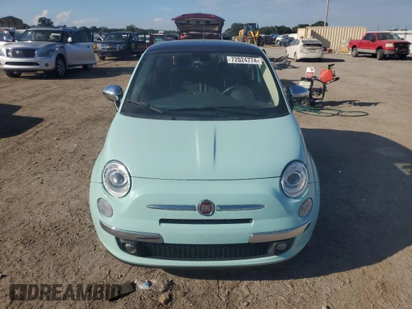 2017 FIAT 500 Lounge z VIN 3C3CFFCR4HT524036, wystawiony jako Copart lot #72024774 z przebiegiem 121 130 mil mil oraz Szkoda całkowita • Salvage title. Historia ofert i sprzedaży dostępna na DreamBid. Obrazek 5.