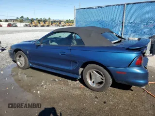 1998 Ford Mustang with VIN 1FAFP4443WF161707, listed as a Copart auction lot 45647115 with 105,205 mi miles and Salvage Title. Bid and sale history available at carsss.com. Image 2.