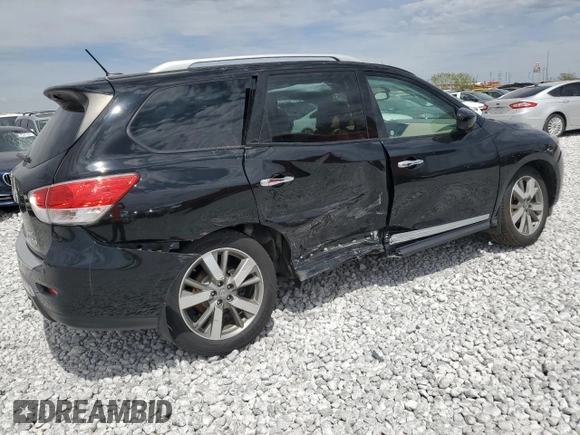 2014 Nissan Pathfinder Platinum with VIN 5N1AR2MM4EC642497, listed as a Copart auction lot 52933525 with 102,388 mi miles and Clean title. Bid and sale history available at DreamBid. Image 3.