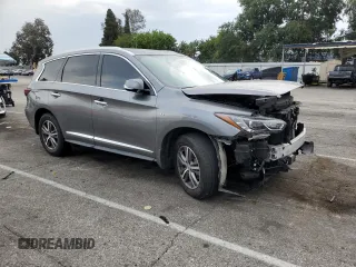 2020 Infiniti QX60 Luxe with VIN 5N1DL0MN6LC541566, listed as a Copart auction lot 59375575 with 43,485 mi miles and Salvage title. Bid and sale history available at DreamBid. Image 4.