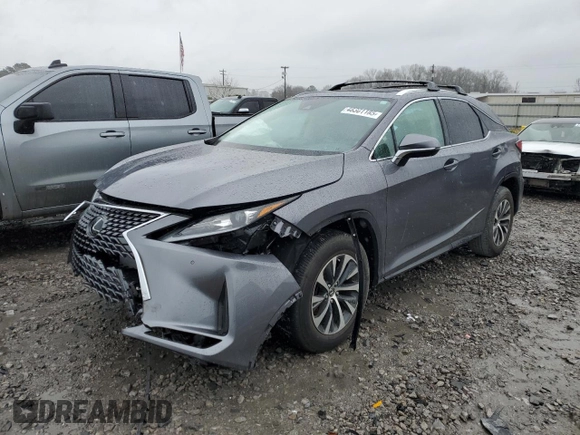 2022 Lexus RX with VIN 2T2HZMDAXNC343166, listed as a Copart auction lot 48301185 with 27,160 mi miles and Salvage Title. Bid and sale history available at carsss.com. Image 1.