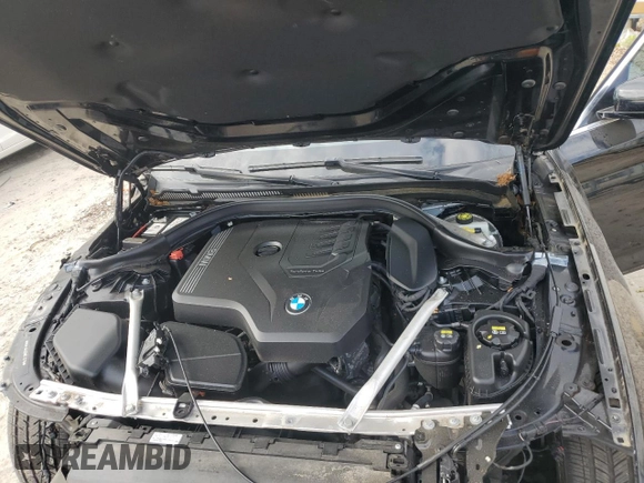 2021 BMW 5 Series 530i xDrive with VIN WBA13BJ02MCF32215, listed as a Copart auction lot 55779575 with 67,983 mi miles and Salvage title. Bid and sale history available at DreamBid. Image 11.