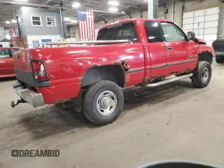 1999 Dodge Ram 2500 with VIN 1B7KF23Z9XJ518772, listed as a Copart auction lot 83829844 with 160,519 mi miles and Clean Title. Bid and sale history available at carsss.com. Image 3.