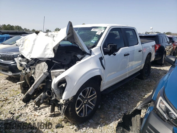 2023 Ford F-150 XL with VIN 1FTEW1EPXPKF22701, listed as a Copart auction lot 85271204 with 0 mi miles and Salvage Title. Bid and sale history available at carsss.com. Image 1.