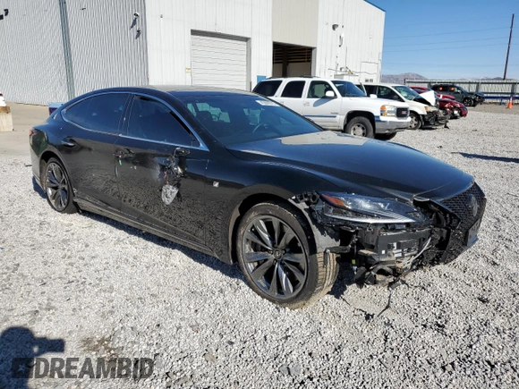 2019 Lexus LS 500 with VIN JTHC51FF2K5005916, listed as a Copart auction lot 45808375 with 13,326 mi miles and Salvage title. Bid and sale history available at DreamBid. Image 4.