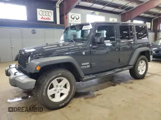 2018 Jeep Wrangler JK Unlimited Sport S with VIN 1C4HJWDG0JL801098, listed as a Copart auction lot 48181455 with 102,105 mi miles and Clean Title. Bid and sale history available at carsss.com. Image 1.