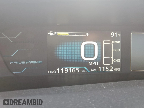 2017 Toyota Prius Plus z VIN JTDKARFP2H3058796, wystawiony jako Copart lot #52372055 z przebiegiem 119 165 mil mil oraz Szkoda całkowita • Salvage title. Historia ofert i sprzedaży dostępna na DreamBid. Obrazek 9.