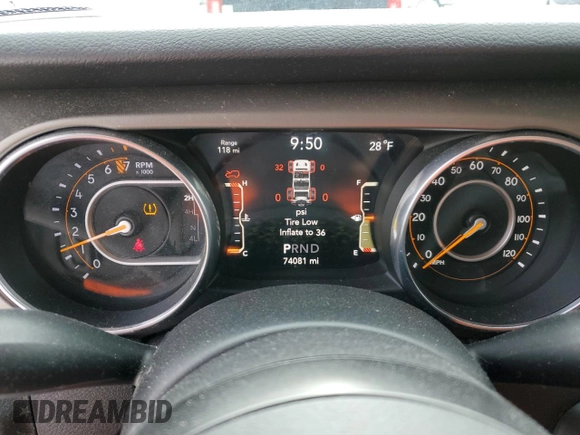 2018 Jeep Wrangler Unlimited Sport S z VIN 1C4HJXDG6JW302326, wystawiony jako Copart lot #44610725 z przebiegiem 74 081 mil mil oraz Szkoda całkowita • Salvage title. Historia ofert i sprzedaży dostępna na DreamBid. Obrazek 9.