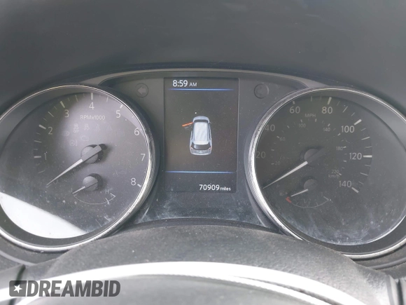 2019 Nissan Rogue SV with VIN KNMAT2MT7KP528124, listed as a IAAI auction lot 41898662 with 70,909 mi miles. Bid and sale history available at carsss.com. Image 7.