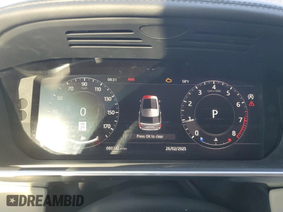 2019 Land Rover Range Rover with VIN SALGS2RE4KA541142, listed as a Copart auction lot 47006935 with 80,142 mi miles and Salvage title. Bid and sale history available at DreamBid. Image 9.