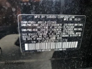 2023 Subaru Forester Sport with VIN JF2SKAJC5PH439774, listed as a Copart auction lot 47590335 with 20,116 mi miles and Salvage Title. Bid and sale history available at carsss.com. Image 13.