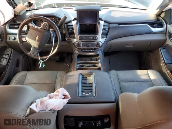 2019 Chevrolet Suburban Premier with VIN 1GNSKJKJ3KR195502, listed as a Copart auction lot 43738845 with Not Provided miles and Salvage Title. Bid and sale history available at DreamBid. Image 8.