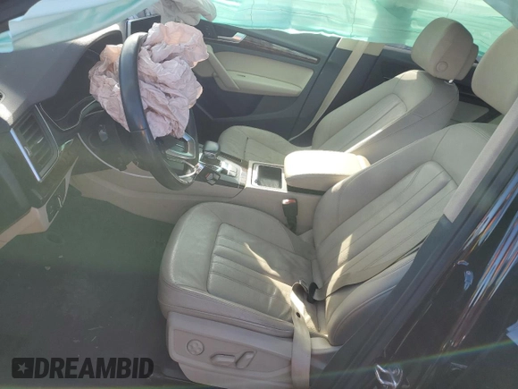 2018 Audi Q5 Premium Plus with VIN WA1BNAFY5J2076813, listed as a Copart auction lot 87555425 with 0 mi miles and Salvage Title. Bid and sale history available at carsss.com. Image 7.
