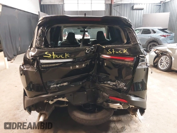 2025 Infiniti QX60 Luxe with VIN 5N1AL1FS8SC347471, listed as a IAAI auction lot 42505447 with 2,706 mi miles and . Bid and sale history available at DreamBid. Image 17.