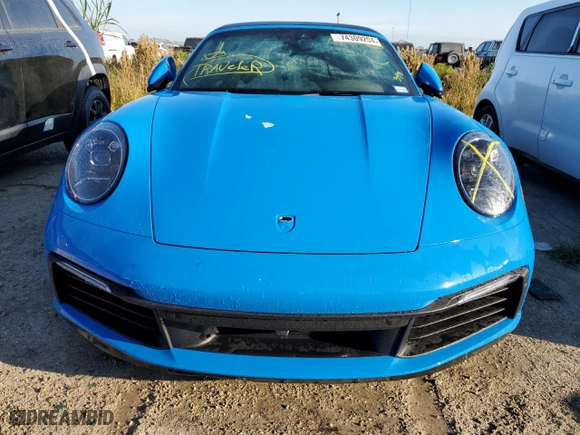 2022 Porsche 911 Carrera S with VIN WP0CB2A94NS244388, listed as a Copart auction lot 74309204 with 0 mi miles and Salvage Title. Bid and sale history available at carsss.com. Image 5.