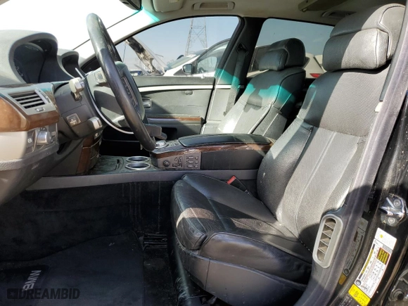 2006 BMW 7 Series 750Li with VIN WBAHN83566DT63296, listed as a Copart auction lot 47485195 with 0 mi miles and Clean Title. Bid and sale history available at carsss.com. Image 7.