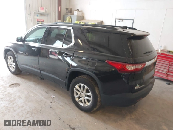 2019 Chevrolet Traverse LT Cloth z VIN 1GNEVGKW6KJ313527, wystawiony jako IAAI lot #42428710 z przebiegiem 117 306 mil mil oraz . Historia ofert i sprzedaży dostępna na DreamBid. Obrazek 3.