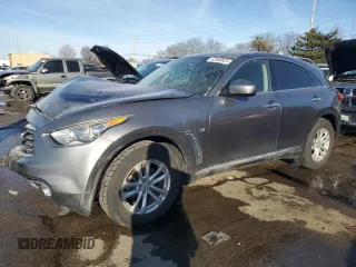 2016 Infiniti QX70 with VIN JN8CS1MW9GM753027, listed as a Copart auction lot 42590825 with 108,819 mi miles and Salvage Title. Bid and sale history available at DreamBid. Image 1.