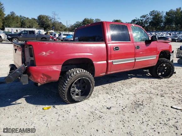 2004 Chevrolet Silverado 1500 Crew Cab Z71 with VIN 2GCEK13T541420438, listed as a Copart auction lot 89297725 with 213,677 mi miles and Salvage Title. Bid and sale history available at carsss.com. Image 3.