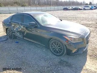 2018 Genesis G80 3.3T Sport with VIN KMHGN4JB3JU243539, listed as a Copart auction lot 43653695 with 81,008 mi miles and Salvage Title. Bid and sale history available at carsss.com. Image 11.