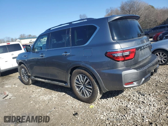 2022 Nissan Armada SL with VIN JN8AY2BD4N9676693, listed as a Copart auction lot 88497815 with 65,351 mi miles and Salvage Title. Bid and sale history available at carsss.com. Image 2.