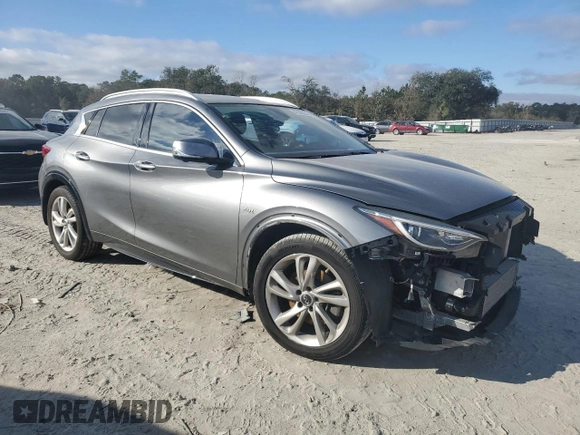 2019 Infiniti QX30 Essential with VIN SJKCH5CP3KA011175, listed as a Copart auction lot 42630225 with 42,779 mi miles and Non repairable. Bid and sale history available at DreamBid. Image 4.