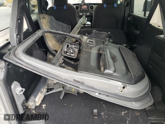 2021 Jeep Wrangler Unlimited Sport S with VIN 1C4HJXDG4MW609644, listed as a Copart auction lot 55459145 with 55,400 mi miles and Salvage title. Bid and sale history available at DreamBid. Image 13.