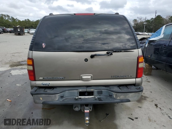 2002 Chevrolet Suburban LT with VIN 3GNFK16Z32G206404, listed as a Copart auction lot 47404055 with 0 mi miles and Salvage Title. Bid and sale history available at carsss.com. Image 6.
