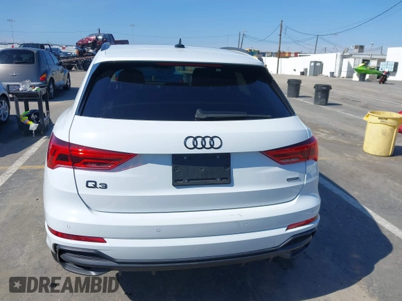 2021 Audi Q3 S line Premium Plus with VIN WA1EECF31M1063905, listed as a IAAI auction lot 41588919 with 31,739 mi miles and . Bid and sale history available at DreamBid. Image 14.