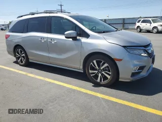 2018 Honda Odyssey Elite with VIN 5FNRL6H90JB062506, listed as a Copart auction lot 60336075 with 44,667 mi miles and Salvage title. Bid and sale history available at DreamBid. Image 4.