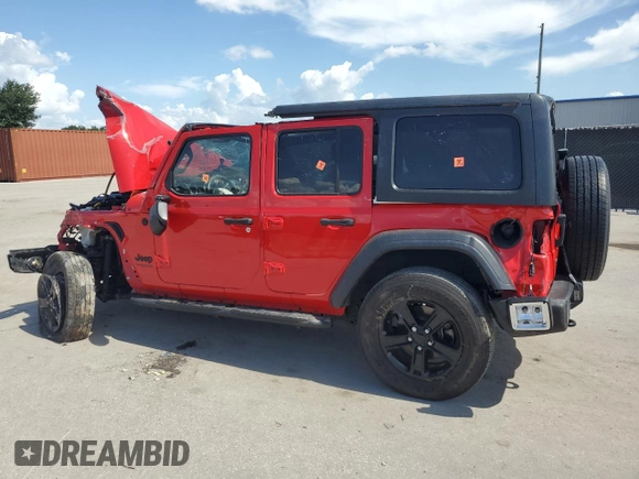 2020 Jeep Wrangler Unlimited Sport S с VIN 1C4HJXDG0LW186740, выставлен на аукционе Copart как лот 65562215 с пробегом 89 160 миль миль и На запчасти • Non repairable. История ставок и продаж доступна на DreamBid. Изображение 2.