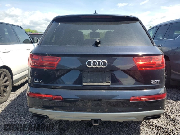 2017 Audi Q7 Premium Plus with VIN WA1LAAF7XHD033350, listed as a Copart auction lot 54946615 with 136,934 mi miles and Salvage Title. Bid and sale history available at DreamBid. Image 6.