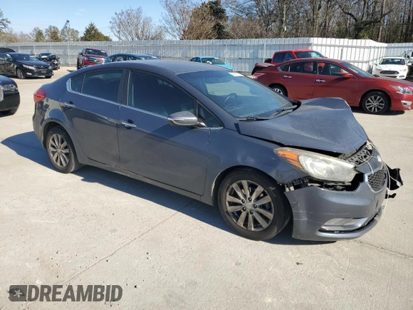 2014 Kia Forte EX with VIN KNAFX4A81E5047546, listed as a Copart auction lot 89078535 with 184,664 mi miles and Salvage Title. Bid and sale history available at carsss.com. Image 4.