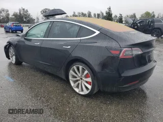 2018 Tesla Model 3 Long Range Battery with VIN 5YJ3E1EB2JF186075, listed as a Copart auction lot 45174215 with Not Provided miles and Salvage Title. Bid and sale history available at DreamBid. Image 2.