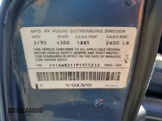 1993 Volvo 240 z VIN YV1AW8311P1955233, wystawiony jako Copart lot #76514004 z przebiegiem 216 723 mil mil oraz Szkody całkowita. Historia ofert i sprzedaży dostępna na DreamBid. Obrazek 12.