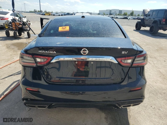 2022 Nissan Maxima SV with VIN 1N4AA6CV7NC503449, listed as a Copart auction lot 50435055 with 46,828 mi miles and Non Repairable. Bid and sale history available at carsss.com. Image 6.