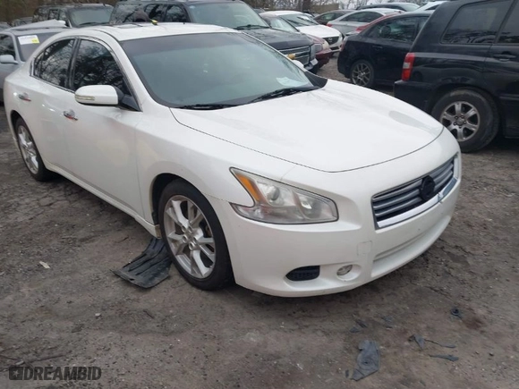2014 Nissan Maxima 3.5 SV with VIN 1N4AA5AP7EC451237, listed as a IAAI auction lot 41629972 with 154818 miles. Bid and sale history available at carsss.com. Image 1.