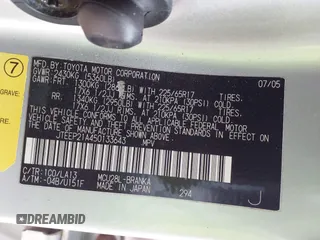 2005 Toyota Highlander z VIN JTEEP21A450133643, wystawiony jako IAAI lot #41286304 z przebiegiem 166 662 mil mil oraz . Historia ofert i sprzedaży dostępna na DreamBid. Obrazek 9.