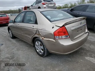 2009 Kia Spectra EX with VIN KNAFE221795600329, listed as a Copart auction lot 49205774 with 251,191 mi miles and Salvage Title. Bid and sale history available at carsss.com. Image 2.