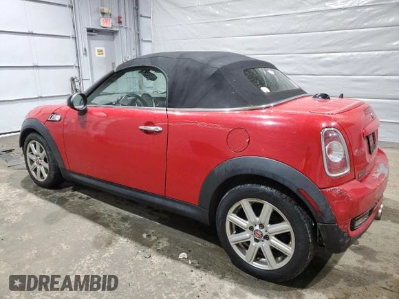 2012 MINI Roadster S with VIN WMWSY3C58CT144227, listed as a Copart auction lot 47918135 with 133,430 mi miles and Salvage Title. Bid and sale history available at DreamBid. Image 2.