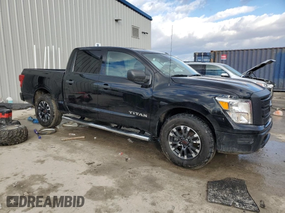 2021 Nissan Titan SV with VIN 1N6AA1EEXMN520417, listed as a Copart auction lot 46589185 with 85,530 mi miles and Salvage Title. Bid and sale history available at DreamBid. Image 4.