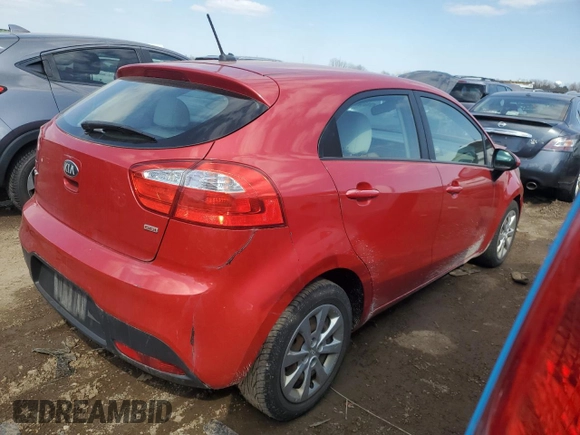 2013 Kia Rio LX with VIN KNADM5A36D6235563, listed as a Copart auction lot 52642405 with 126,034 mi miles and Salvage Title. Bid and sale history available at DreamBid. Image 3.