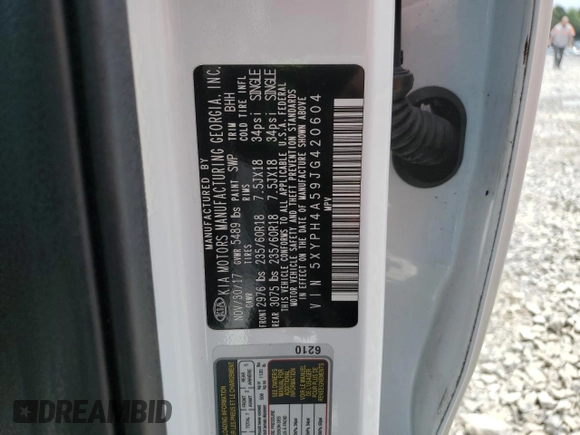 2018 Kia Sorento EX with VIN 5XYPH4A59JG420604, listed as a Copart auction lot 59432905 with 160,807 mi miles and Clean title. Bid and sale history available at DreamBid. Image 13.