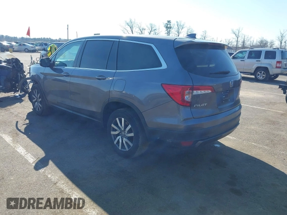2021 Honda Pilot EX-L with VIN 5FNYF6H54MB028203, listed as a IAAI auction lot 41641116 with 46,755 mi miles and . Bid and sale history available at DreamBid. Image 3.