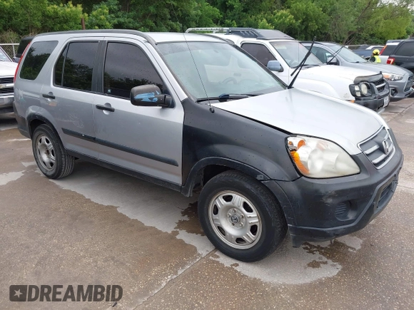 2005 Honda CR-V LX with VIN JHLRD78585C046494, listed as a IAAI auction lot 42182332 with 256,578 mi miles. Bid and sale history available at carsss.com. Image 1.