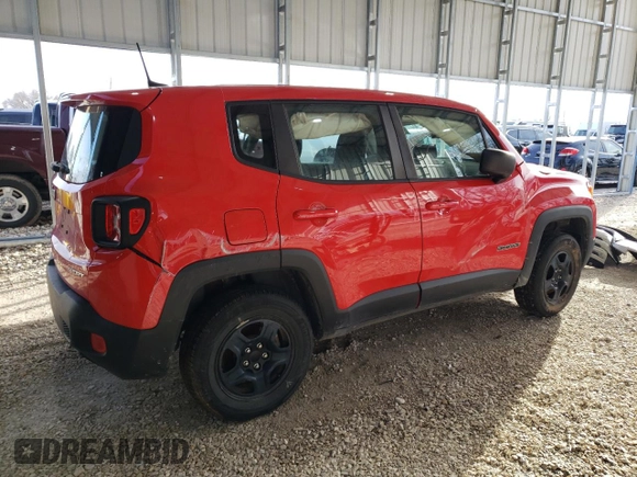 2018 Jeep Renegade Sport with VIN ZACCJBAB9JPH69257, listed as a Copart auction lot 47996115 with 94,740 mi miles and Salvage Title. Bid and sale history available at DreamBid. Image 3.