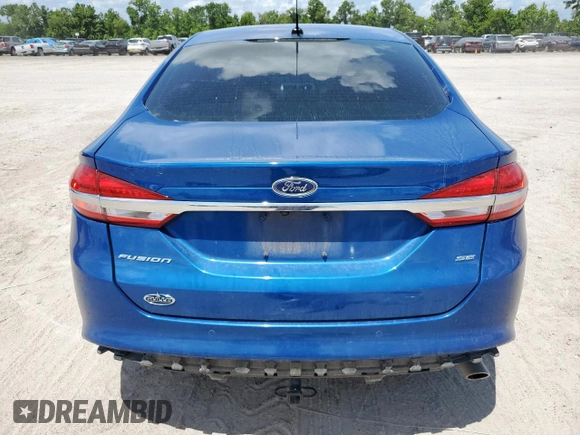 2017 Ford Fusion SE with VIN 3FA6P0H70HR110622, listed as a Copart auction lot 62131415 with 85,233 mi miles and Salvage title. Bid and sale history available at DreamBid. Image 6.
